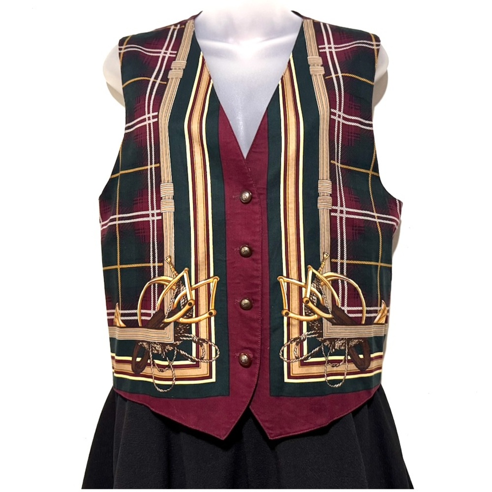 Vintage Talbots Equestrian Theme Vest